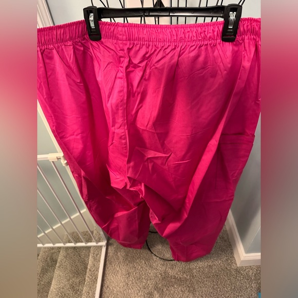 NEW Wonderwink Elastic Waist Women’s 4X 4XL Scrub Bottoms Fuchsia Pink Pants - Picture 8 of 10